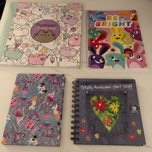 Four great journals/notebooks/coloring book for your kids/tween/young adult